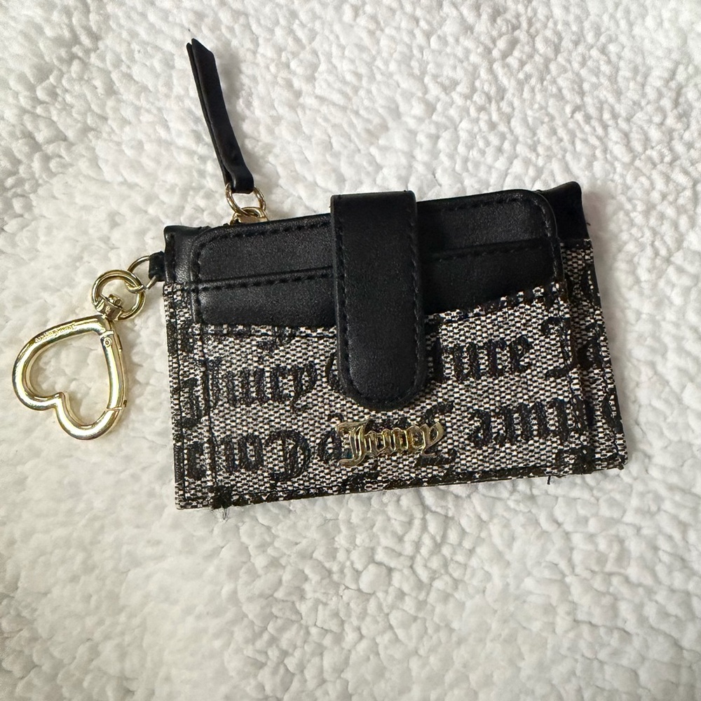 Juicy Couture Black and Gray Card Holder